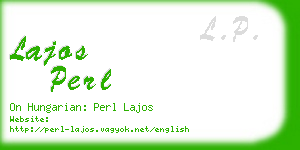lajos perl business card